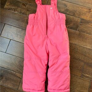 Carter's Bright Pink Snow Bibs